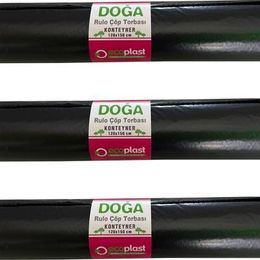 Ecoplast 240 L 700 gr 3x10'lu 120x150 cm Siyah Hantal Konteyner Çöp Torbası