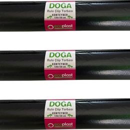 Ecoplast 240 L 700 gr 3x10'lu 120x150 cm Siyah Hantal Konteyner Çöp Torbası