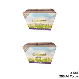 Ecoplast 240 lt 100x150 cm 600 gr 10 Adetlik 20 Rulo Siyah Hantal Konteyner Çöp Torbası