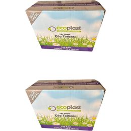 Ecoplast 240 lt 100x150 cm 600 gr 10 Adetlik 20 Rulo Siyah Hantal Konteyner Çöp Torbası