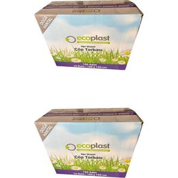 Ecoplast 240 lt 100x150 cm 600 gr 10 Adetlik 20 Rulo Siyah Hantal Konteyner Çöp Torbası