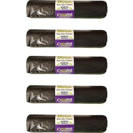 Ecoplast 240 lt 100x150 cm 600 gr 10 Adetlik 5 Rulo Siyah Hantal Konteyner Çöp Torbası