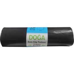 Ecoplast 300 gr 90 L 80x110 cm 10 Adetlik Rulo Jumbo Boy Siyah Çöp Torbası Poşeti