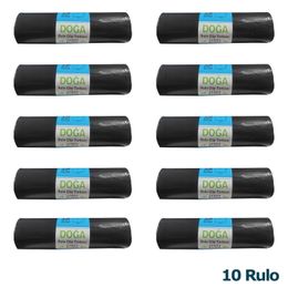 Ecoplast 300 gr 90 L 80x110 cm 10 Adetlik Rulo Jumbo Boy Siyah Çöp Torbası Poşeti