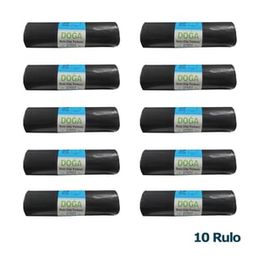 Ecoplast 400 gr 90 lt 80x110 cm 10 Adetlik 10 Rulo Battal Boy Çöp Torbası Poşeti