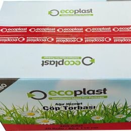 Ecoplast 500 gr 90 L 80x110 cm 10 Adetlik 20 Rulo Battal Boy Çöp Torbası Poşeti