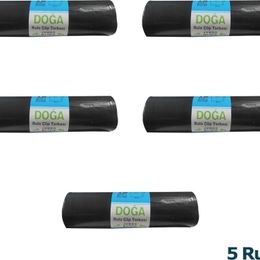 Ecoplast 700 gr 90 lt 80x110 cm 10 Adetlik 5 Rulo Jumbo Boy Siyah Çöp Torbası Poşeti