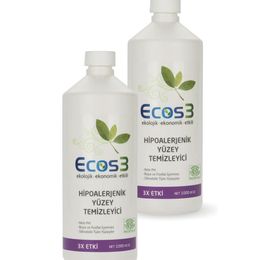 Ecos3 Organik ve Hipoalerjenik 2 Adet x 1000 ml Yüzey Temizleyici