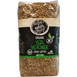 Edos 1 kg Organik Yeşil Mercimek