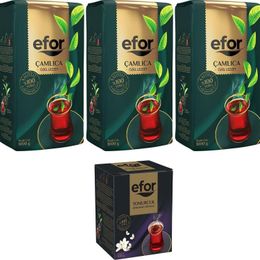 Efor 3x1 kg Çamlıca Siyah Dökme Çay + 100 gr Bergamot Aromalı Tomurcuk