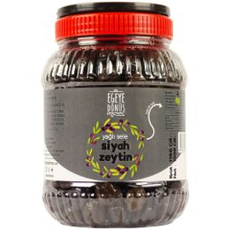 Egeye Dönüş Kahvaltılık İri Boy Yağlı Sele 1 kg Siyah Zeytin