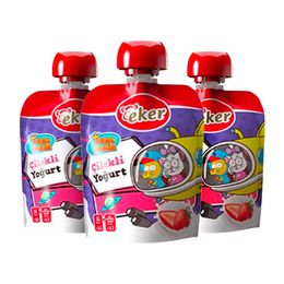 Eker Pouch Çilekli 3x65 gr Yoğurt