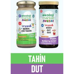 Ekoloji Market 230 gr Organik Çiğ Tahin + 290 gr Organik Dut Özü