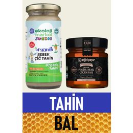 Ekoloji Market 230 gr Organik Çiğ Tahin + 300 gr Organik Polifloralı Bal