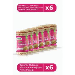 Ekoloji Market 6x100 gr Glutensiz Karabuğdaylı Kinoalı Pirinç Patlağı