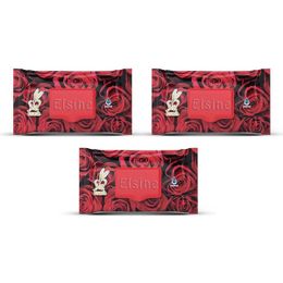 Elsine 3 Paket 90 Adet Kapaklı Gül Kokulu Islak Havlu Mendil