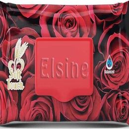 Elsine 9 Paket 90 Adet Kapaklı Gül Kokulu Islak Havlu Mendil