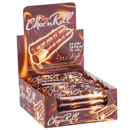Elvan 18 gr Choc N Roll Kakao Kaplamalı Fındık Kremalı Roll Gofret