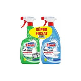Ernet 750 ml Mutfak + 750 ml Banyo Temizleyici
