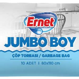 Ernet Jumbo Boy 10'lu Standart Çöp Torbası