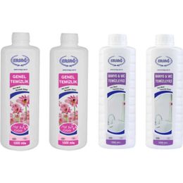Ersağ 2x1 lt Genel Temizlik Sıvısı + 2x1 lt Antibakteriyel Banyo Wc Temizleyici