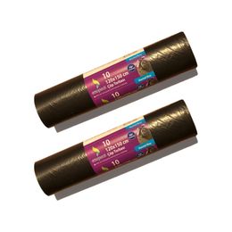 Ersopack 2x10'lu 120x150 cm Siyah Endüstriyel Hantal Boy Çöp Torbası