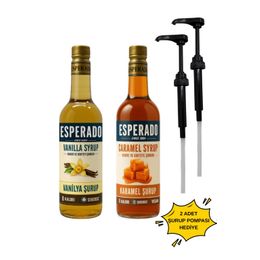 Esperado 750 ml Karamel + 750 ml Vanilya Aromalı Kahve Şurubu