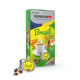 Espressomm 10 Adet Single Origin Brazil Alüminyum Kapsül Kahve