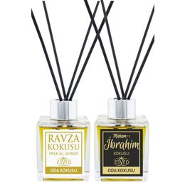 Esved 100 ml Medine Ravza Kokusu ve Makamı İbrahim Kokusu Çubuklu Oda Kokusu