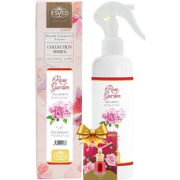 Esved Gül Bahçesi Kokusu Sprey 400 ml +  8 ml Gül Bahçesi Kokusu Araba Kokusu