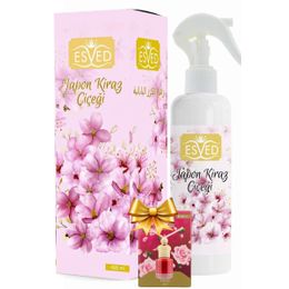 Esved Japon Kiraz Çiçeği Kokusu Sprey 400 ml + 8 ml Gül Araba Kokusu