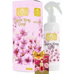 Esved Japon Kiraz Çiçeği Kokusu Sprey 400 ml + 8 ml Gül Araba Kokusu
