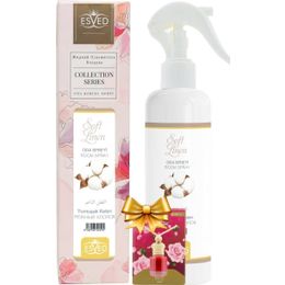 Esved Yumuşak Keten Kokusu Sprey 400 ml + 8 ml Gül Kokusu Araba Kokusu