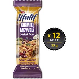 Eti 12x35 gr Lifalif Kırmızı Meyveli Yulaf Bar