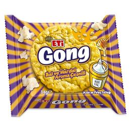Eti 18x34 gr Gong Bal ve Hardal Aroma Çeşnili Mısır ve Pirinç Patlağı