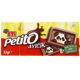 Eti 32 gr Petito Ayıcık Mini Sütlü Çikolata