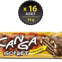 Eti 34 gr Canga Çikolatalı Yer Fıstık Kaplı Gofret