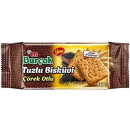 Eti Burçak 91 gr Tam Buğday Çörek Otlu Bisküvi