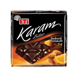 Eti Karam 70 gr Bitter Bademli Portakallı Kare Çikolata