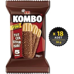 Eti Kombo 56 gr Hindistan Cevizi ve Çikolata Kaplamalı Bisküvi