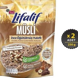 Eti Lifalif 2x250 gr Yulaflı Fındıklı Kakao Çekirdekli Müsli