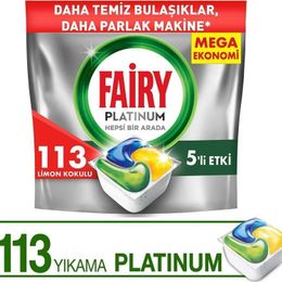 Fairy 113 Tablet Platinum Limon Kokulu Bulaşık Makinesi Deterjanı