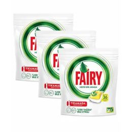 Fairy 3x36 Adet Hepsi Bir Arada Limon Bulaşık Makinesi Deterjanı