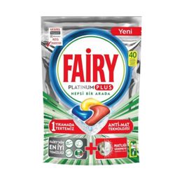 Fairy 40 Tablet Platinum Plus Hepsi Bir Arada Bulaşık Makinesi Deterjanı