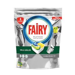 Fairy 43 Yıkama Platinum Limon Kokulu Bulaşık Makinesi Deterjanı Kapsülü