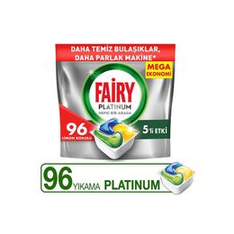 Fairy 96 Yıkama Limon Kokulu Platinum Bulaşık Makinesi Kapsülü