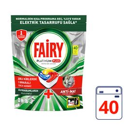 Fairy Platinum Plus 40 Yıkama Bulaşık Makinesi Deterjanı Kapsülü