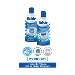 Fakir 2x1 lt Nano Teknoloji ile Lavantalı Makine Halı ve Koltuk Şampuanı