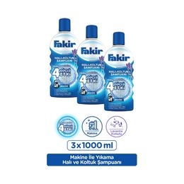 Fakir 3x1 lt Nano Teknoloji ile Lavantalı Makine Halı ve Koltuk Şampuanı