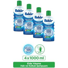 Fakir 4x1000 ml Nano Teknoloji İle Elde Yıkama Halı ve Koltuk Şampuanı
